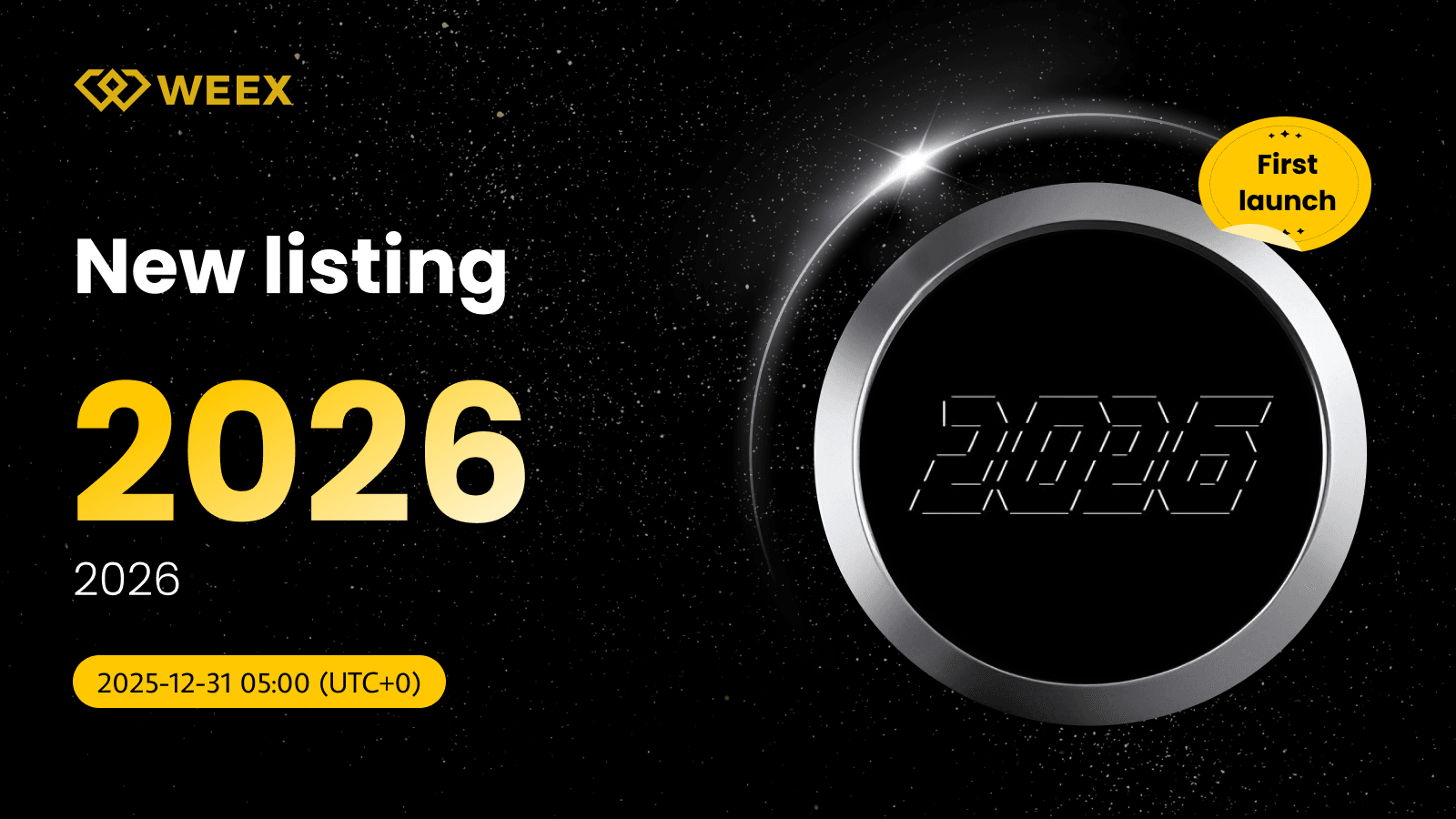 2026 Монета указана на WEEX Spot с торговой парой 2026 USDT