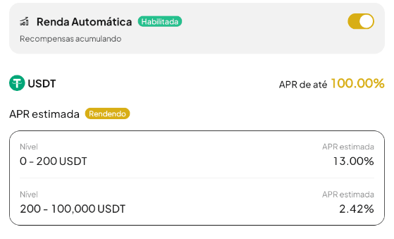 Ставки APR в WEEX Auto-Earn