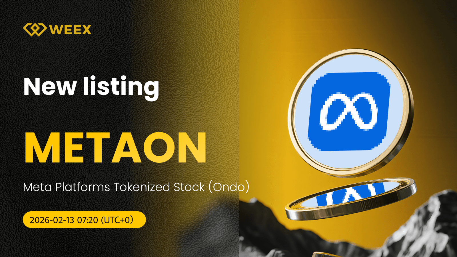 Торговая пара METAON USDT доступна на спотовом рынке WEEX с 13 февраля