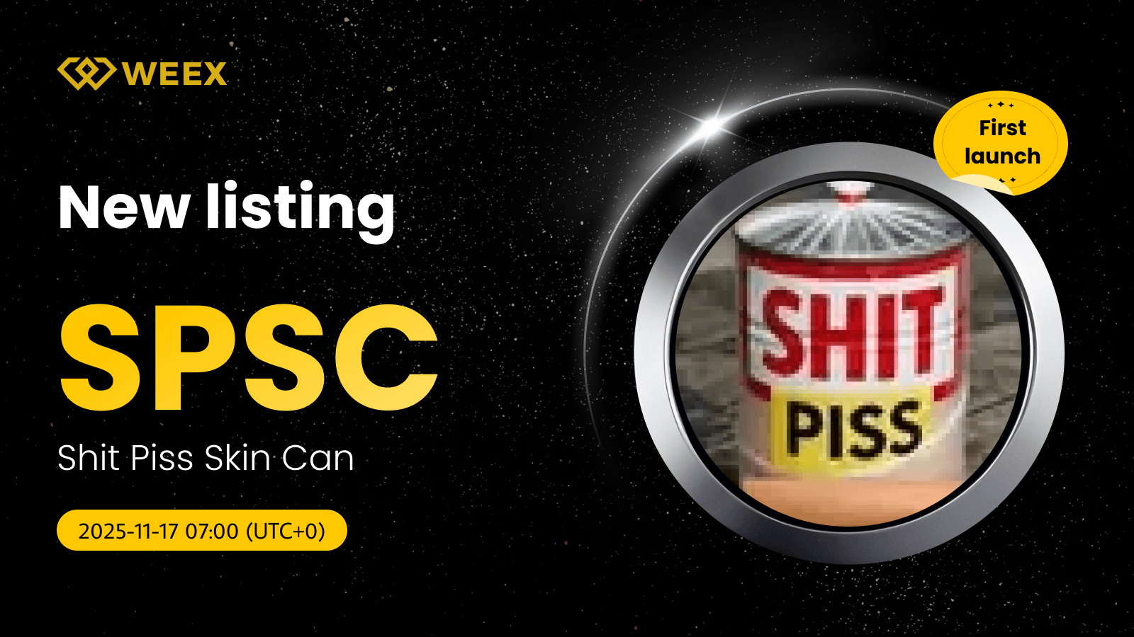 Пара SPSC USDT открыта для торговли: Шит Пис Скин Кэн на WEEX