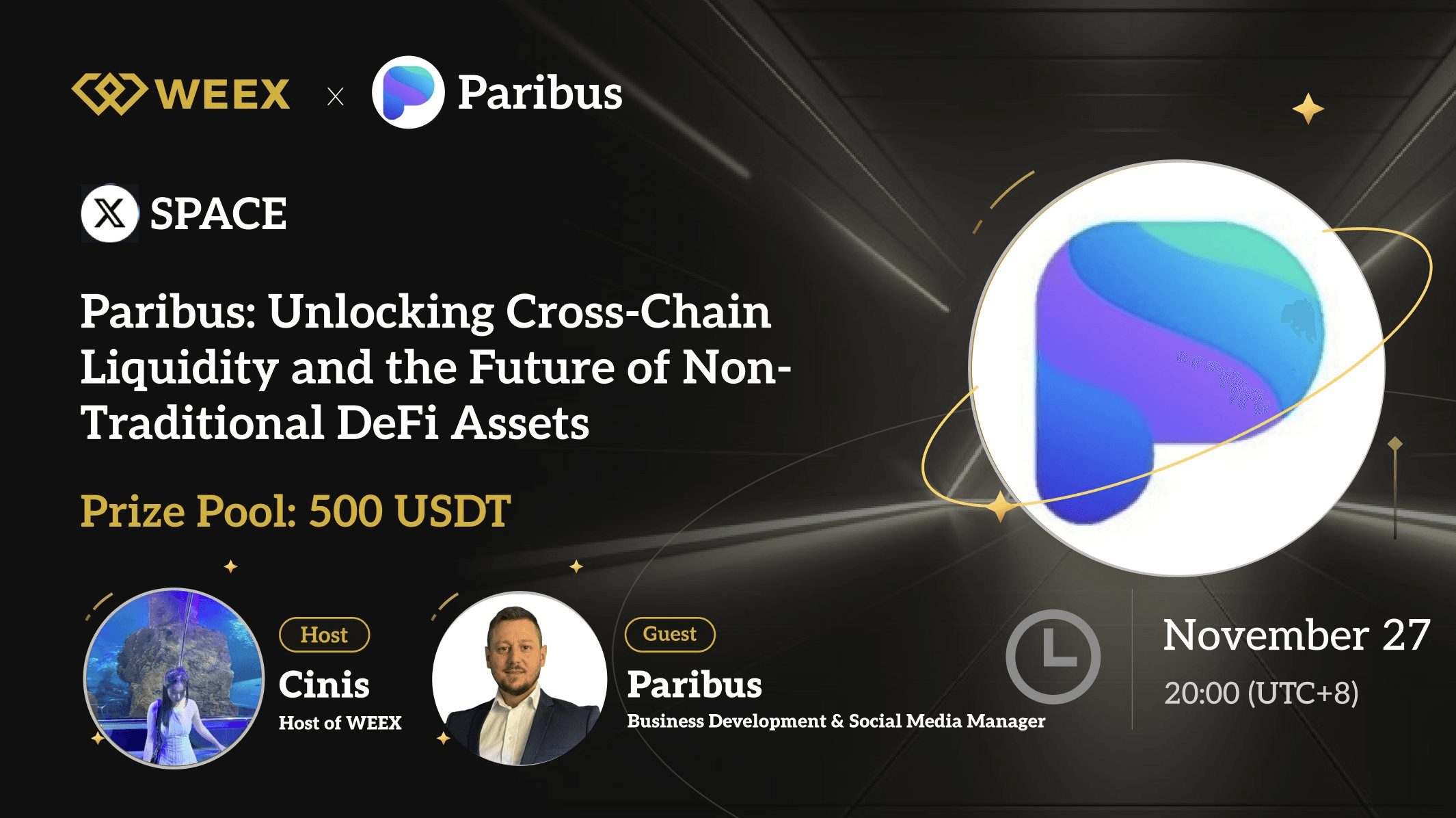 WEEX x Paribus X Space Recap: Как межцепное кредитование повышает полезность токенов NFT и LP
