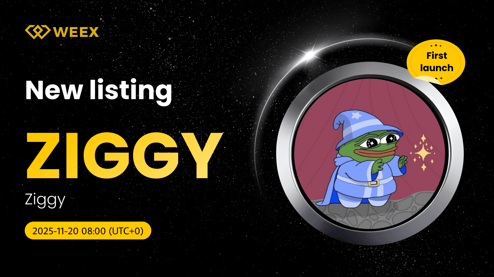 Торги ZIGGY USDT в режиме реального времени: Монета Ziggy Coin размещена на бирже WEEX Spot.