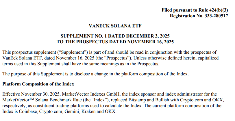 A nota do prospecto do ETF da VanEck sobre o risco de concentração de contribuintes.
