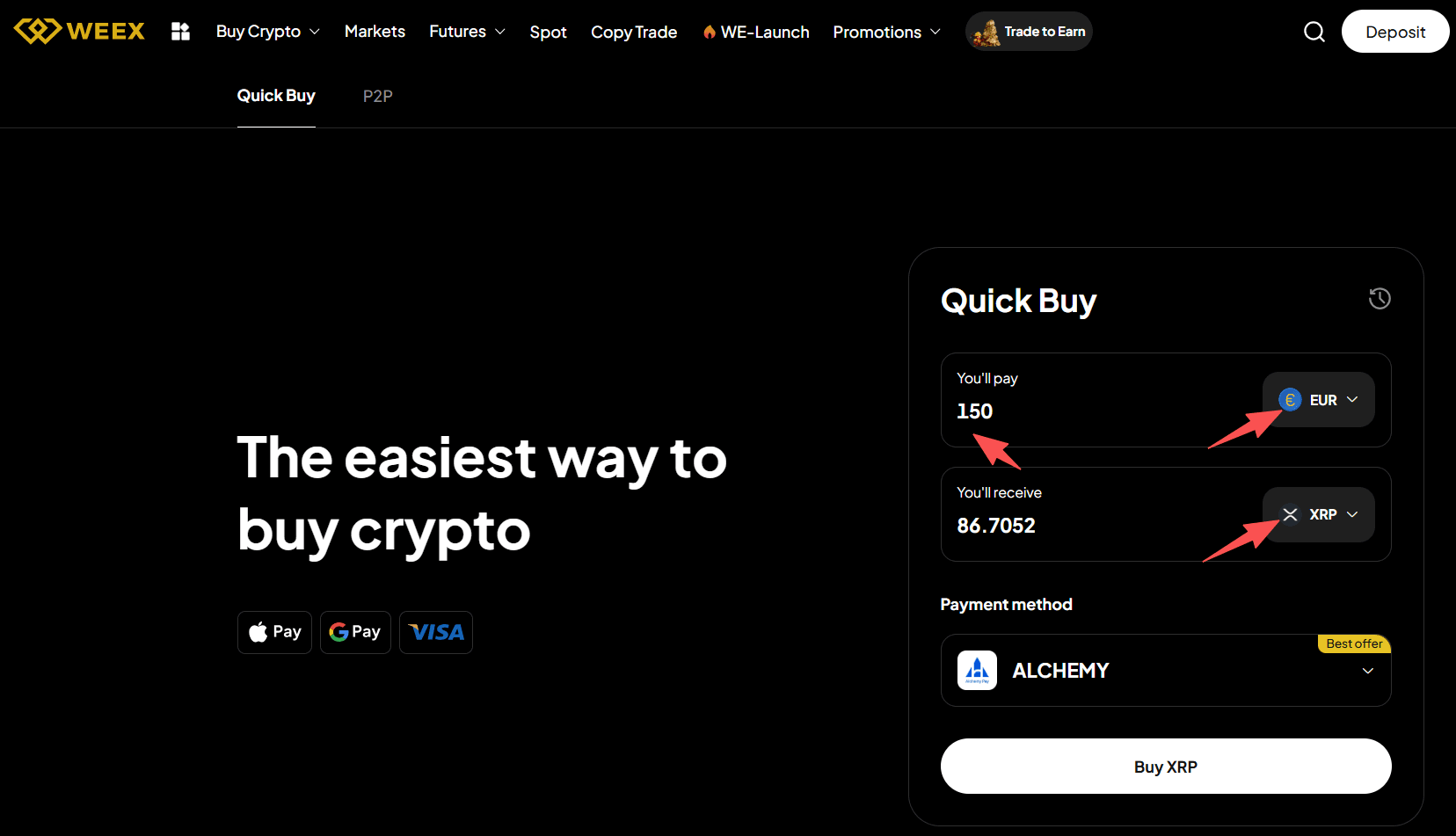 WEEX OTC چیست و چگونه میتوان XRP را با یورو در WEEX OTC خریداری کرد؟
