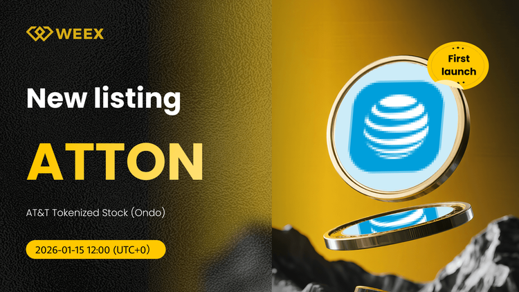 ATTON USDT現貨實盤交易已登錄WEEX：AT&amp;T 代幣化股票（Ondo）代幣
