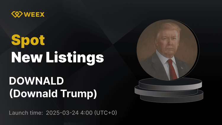 Дауналд Трампа теперь зарегистрирован на WEEX - начните торговать парой DOWNALD USDT сегодня!