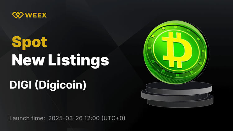 Digicoin (DIGI) теперь доступен на WEEX с торговлей DIGI USDT