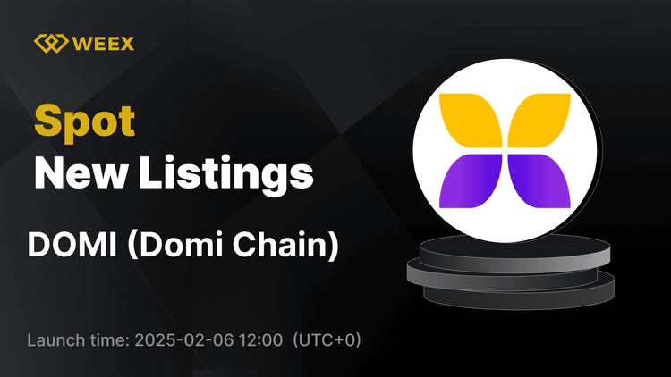 Domi Chain (DOMI) теперь в прямом эфире на WEEX - торгуйте DOMI USDT сегодня!