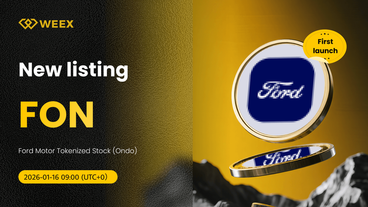 FON USDT 現已在 WEEX 上線：交易福特汽車代幣化股票 (FON)