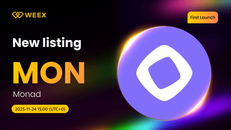 Global 1st Listing: Монета Monad (MON) котируется на WEEX с торговой парой MON USDT