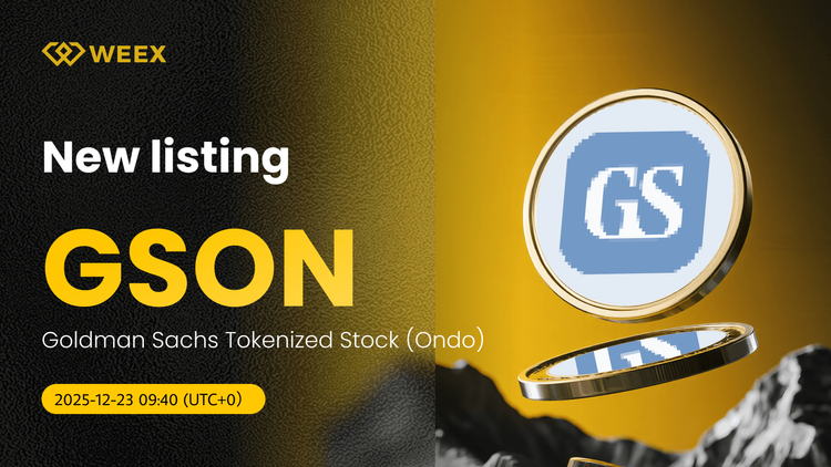 GSON USDT 在 WEEX 上線： 交易高盛代幣化股票