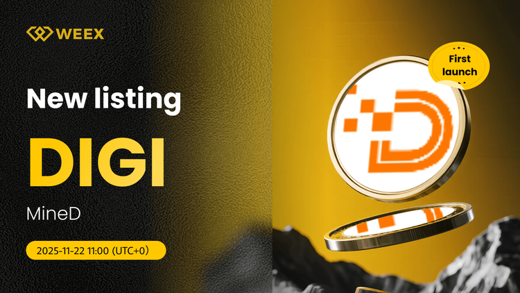 Торговля DIGI USDT открыта: MineD (DIGI) добавлен на WEEX
