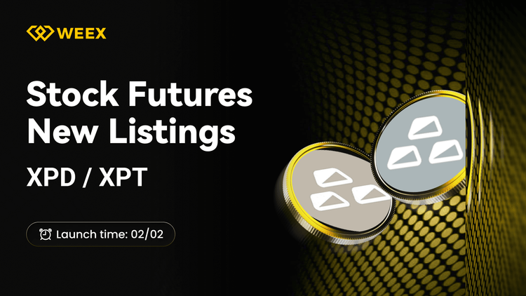Nova listagem da WEEX Futures: Contratos perpétuos XPD/USDT e XPT/USDT