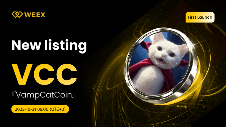 Запуск спотовой торговли VCC USDT на WEEX для монеты VampCatCoin (VCC)