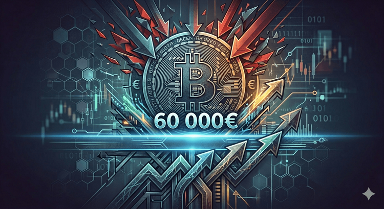 Цена Биткоина в евро: устоит ли уровень €60 000?