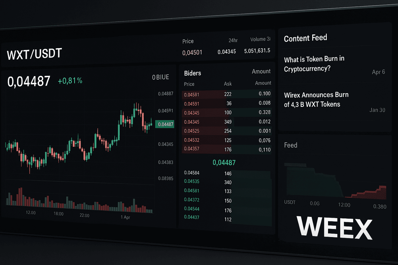 صفحات توکن در WEEX: قیمت زنده، عمق بازار و فید محتوا؛ چگونه سریع‌تر تصمیم بگیریم 